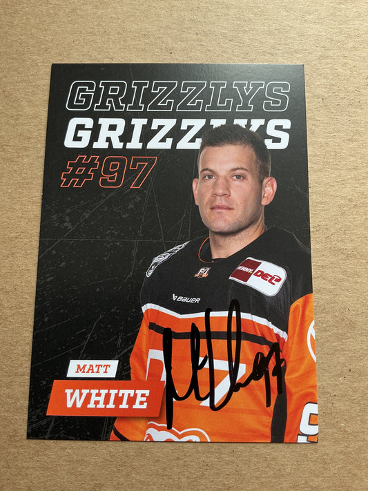 Matt White, USA 🇺🇸 Grizzlys Wolfsburg 2024/25 hand signed