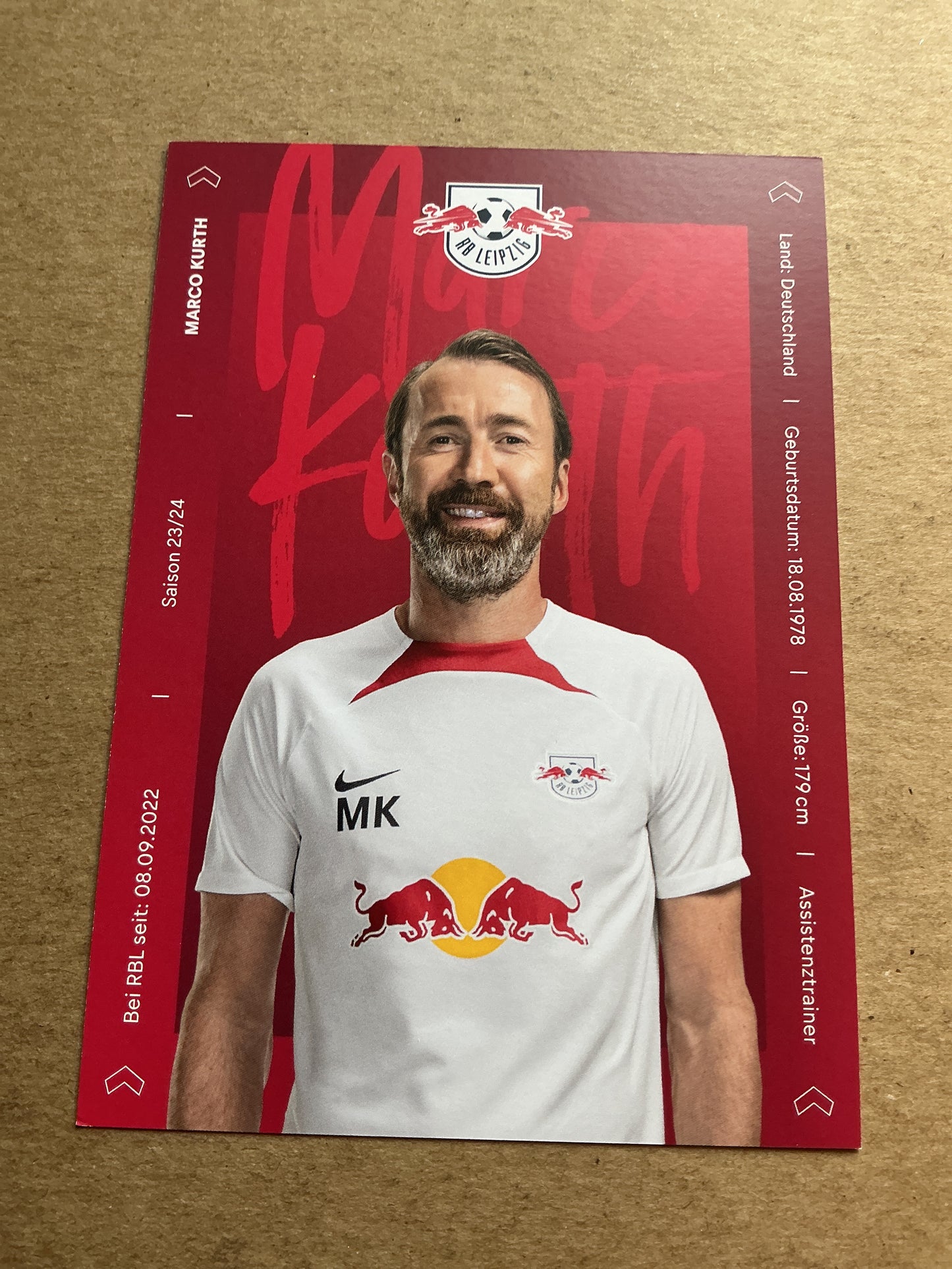Marco Kurth, Germany 🇩🇪 RB Leipzig 2023/24 hand signed
