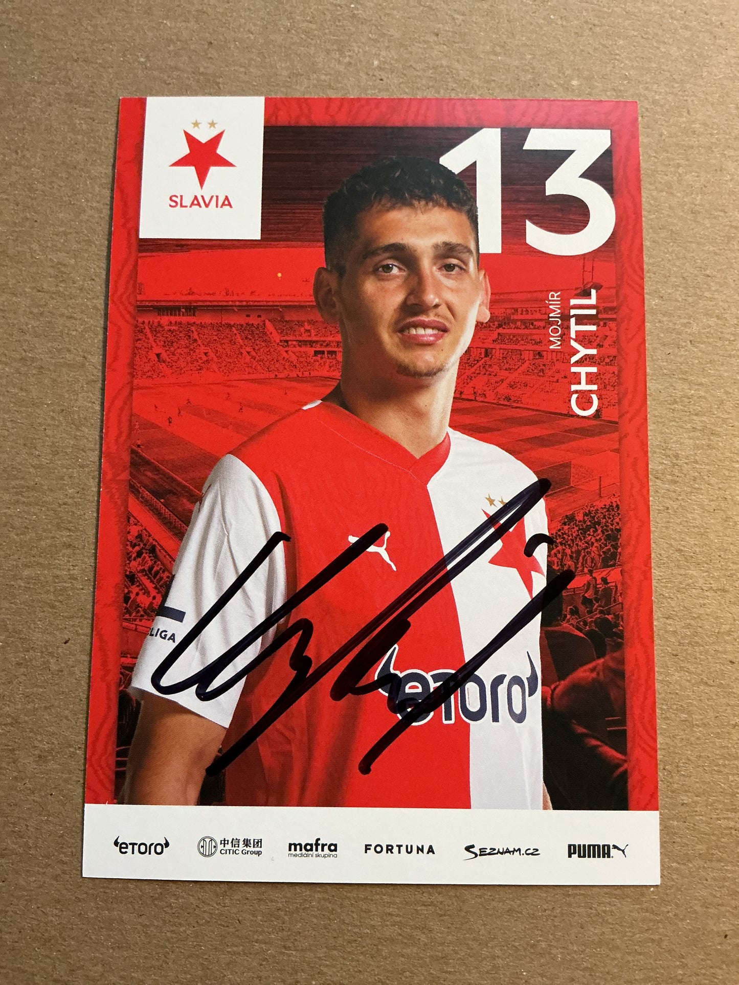 Mojmír Chytil, Czech Republic 🇨🇿 SK Slavia Prague 2023/24 hand signed