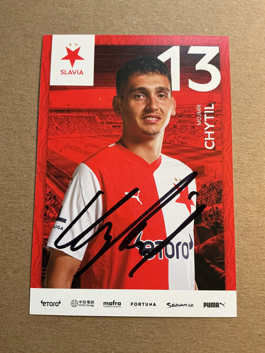 Mojmír Chytil, Czech Republic 🇨🇿 SK Slavia Prague 2023/24 hand signed