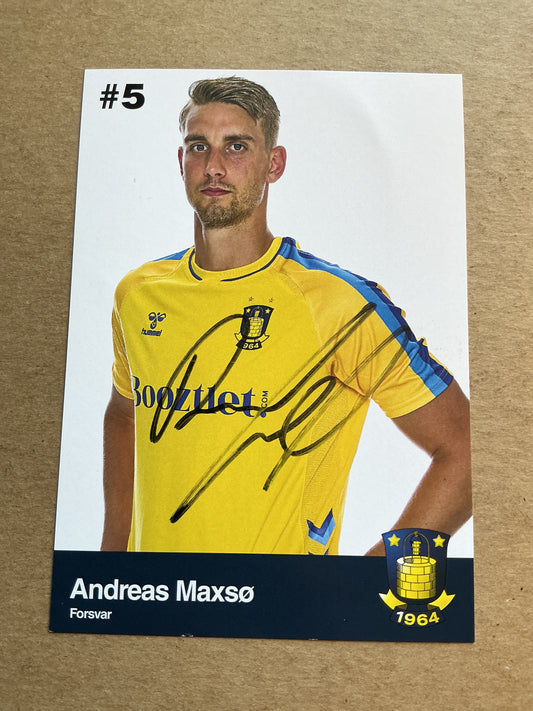 Andreas Maxsø, Denmark 🇩🇰 Brøndby IF 2021/22 hand signed
