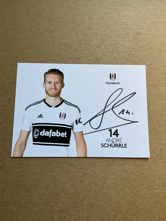 Andre Schürrle, Germany 🇩🇪 Fulham FC 2018/19 hand signed