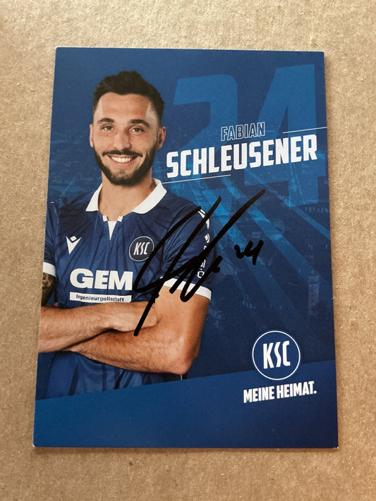 Fabian Schleusener, Germany 🇩🇪 Karlsruher SC 2021/22 hand signed