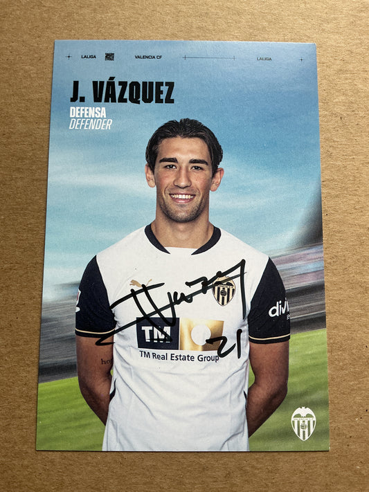 Jesus Vazquez, Spain 🇪🇸 Valencia CF 2024/25 hand signed