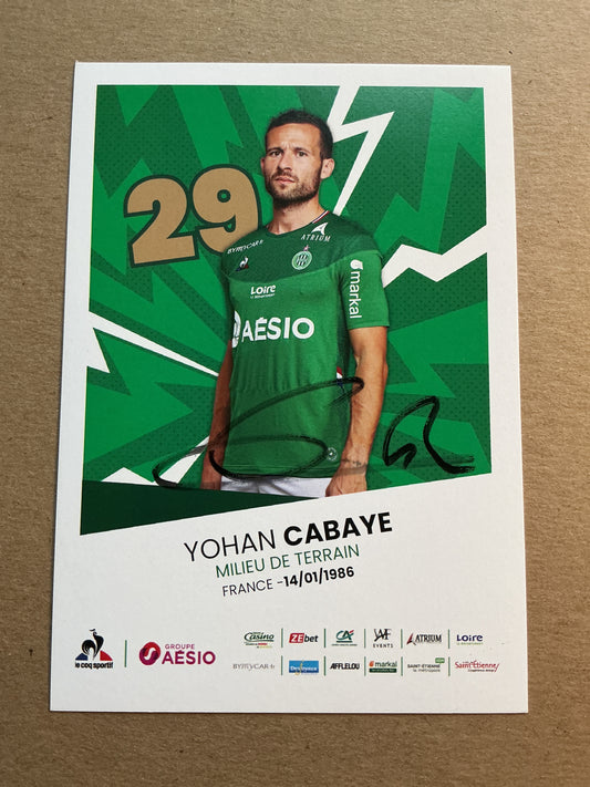 Yohan Cabaye, France 🇫🇷 AS Saint-Étienne 2019/20 hand signed
