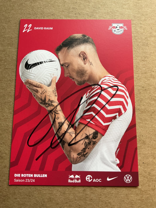 David Raum, Germany 🇩🇪 RB Leipzig 2023/24 hand signed