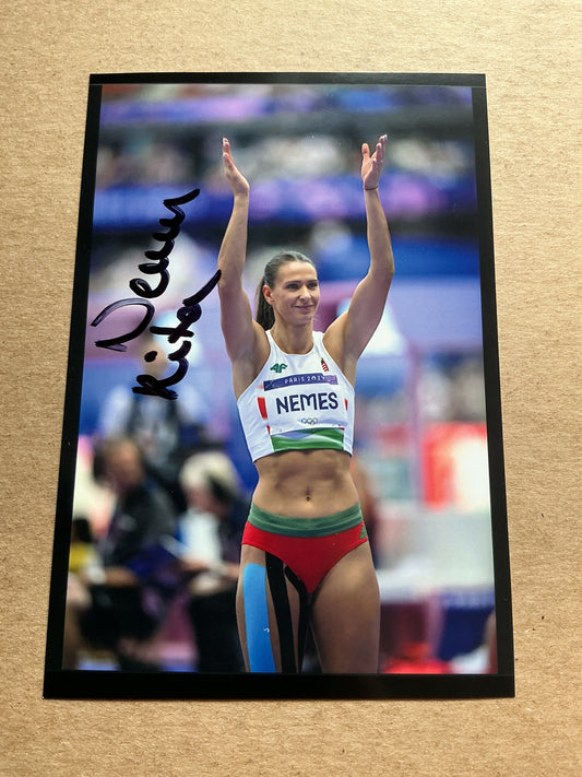 Rita Nemes, Hungary 🇭🇺 Athletics Summer Olympics 2024 hand signed