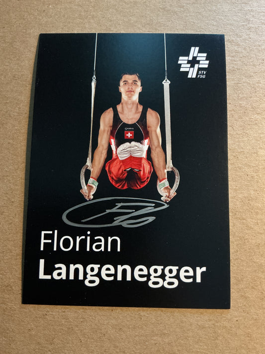 Florian Langenegger, Switzerland 🇨🇭 Gymnastics Summer Olympics 2024 hand signed