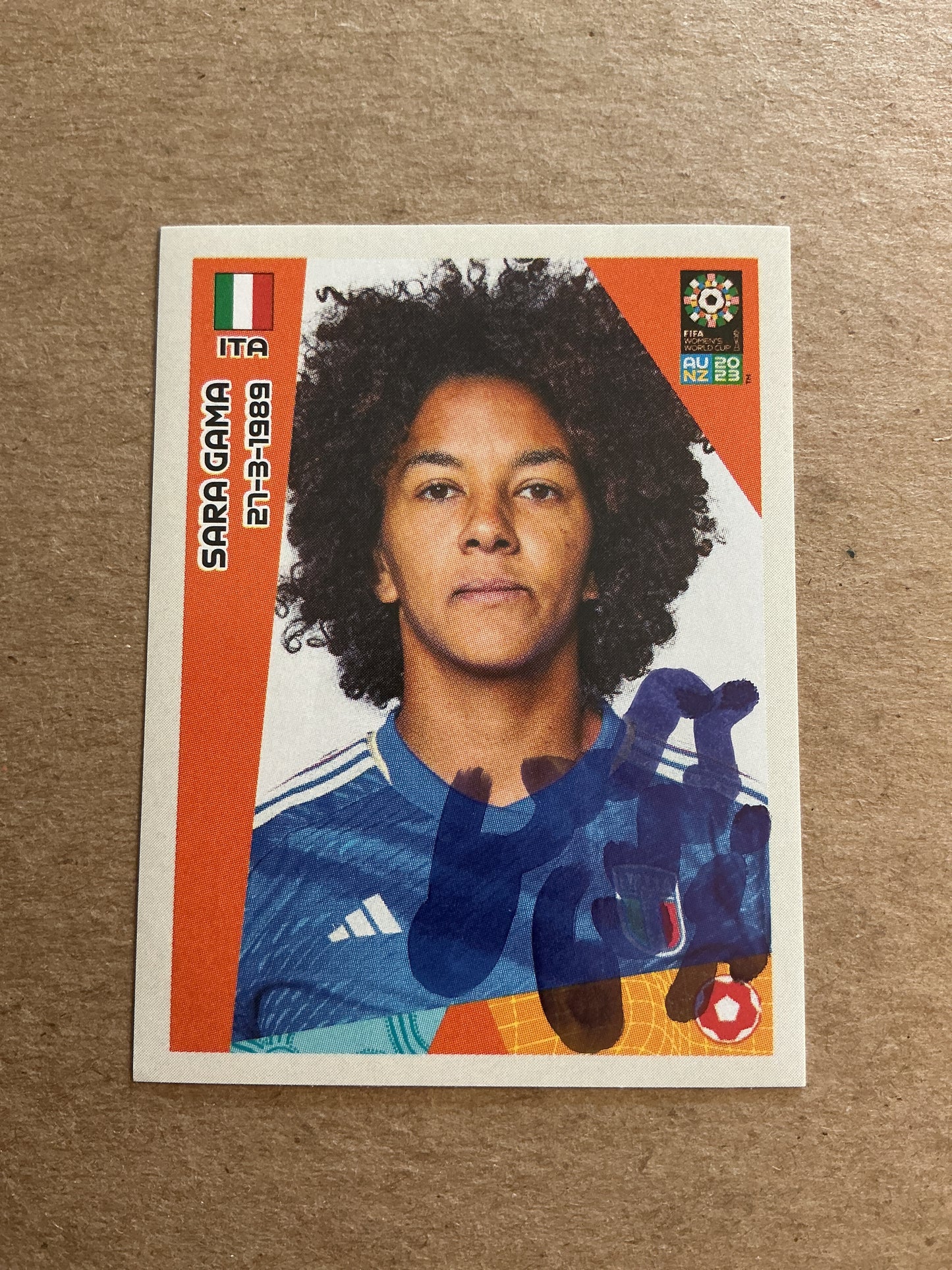 Sara Gama, Italy 🇮🇹 FIFA Women’s World Cup 2023 Panini hand signed