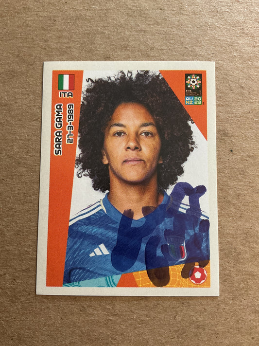 Sara Gama, Italy 🇮🇹 FIFA Women’s World Cup 2023 Panini hand signed
