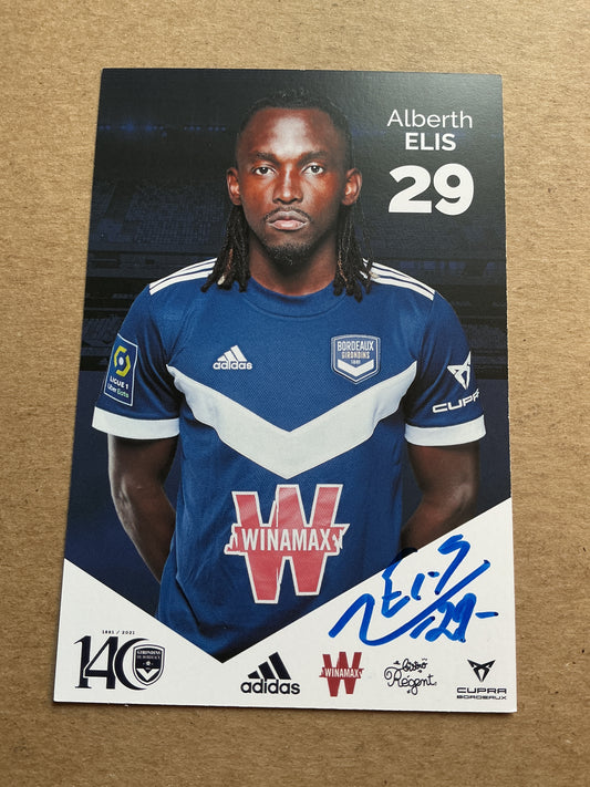 Alberth Elis, Honduras 🇭🇳 Girondins Bordeaux 2021/22 hand signed