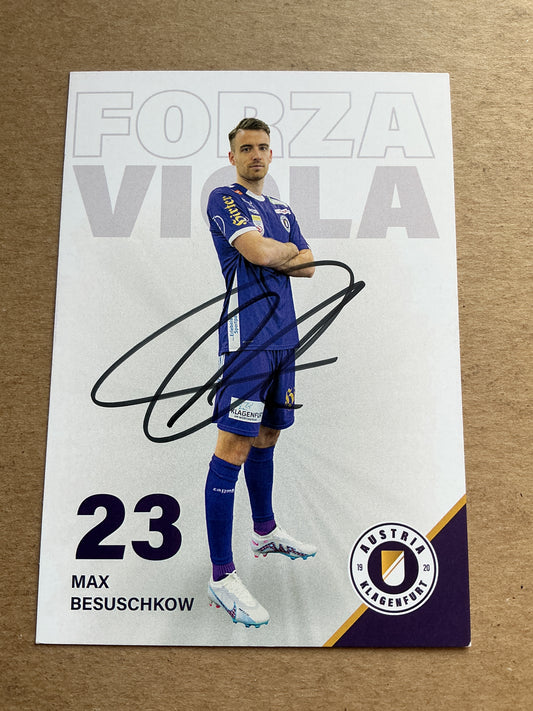 Max Besuschkow, Germany 🇩🇪 Austria Klagenfurt 2023/24 hand signed