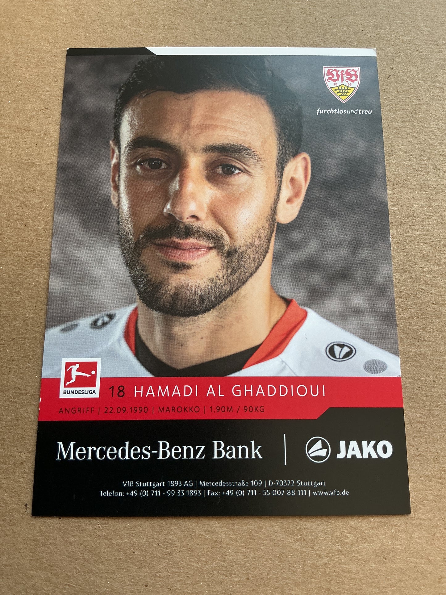 Hamadi Al Ghaddioui, Morocco 🇲🇦 VfB Stuttgart 2021/22 hand signed