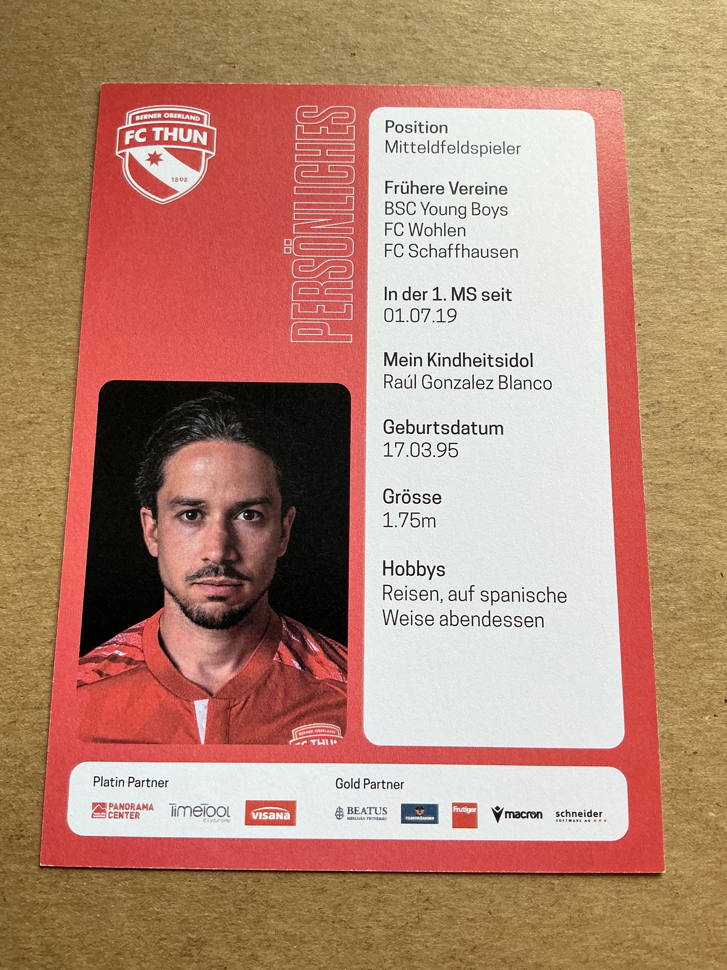 Miguel Castroman, Switzerland 🇨🇭 FC Thun 2024/25 hand signed