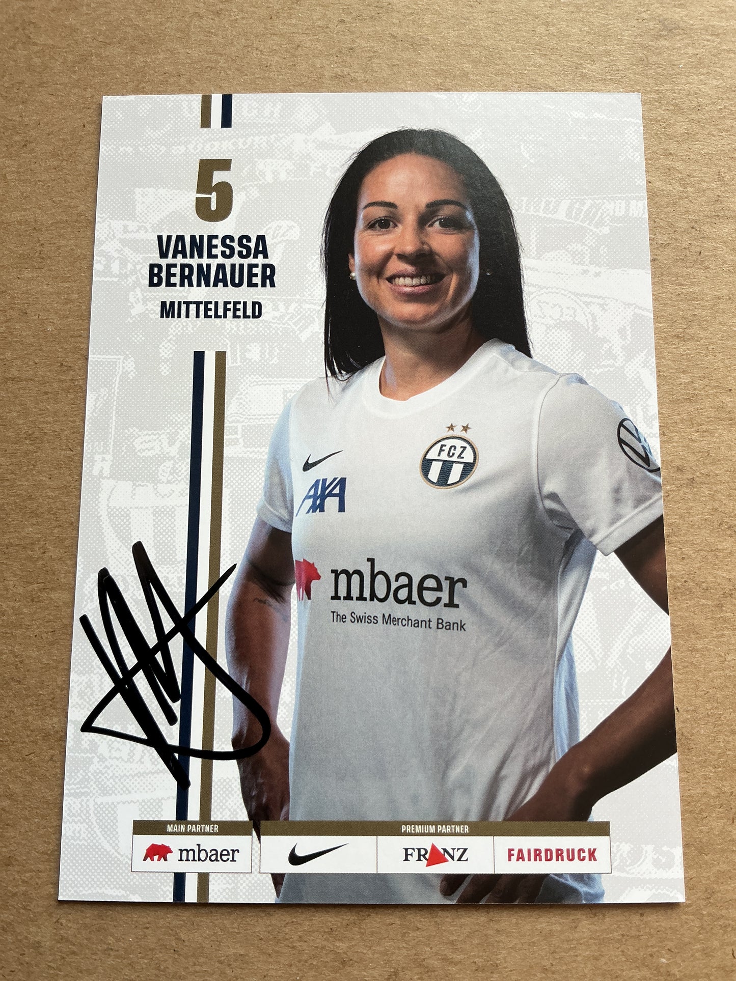 Vanessa Bernauer, Switzerland 🇨🇭 FC Zürich 2023/24 hand signed