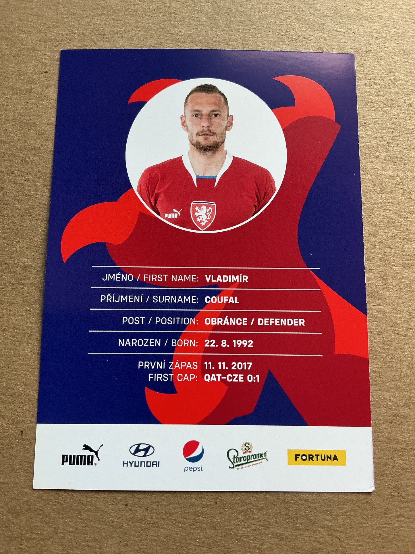 Vladimír Coufal, Czech Republic 🇨🇿 2023 West Ham United hand signed