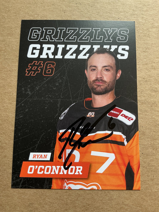 Ryan O’Connor, Canada 🇨🇦 Grizzlys Wolfsburg 2024/25 hand signed