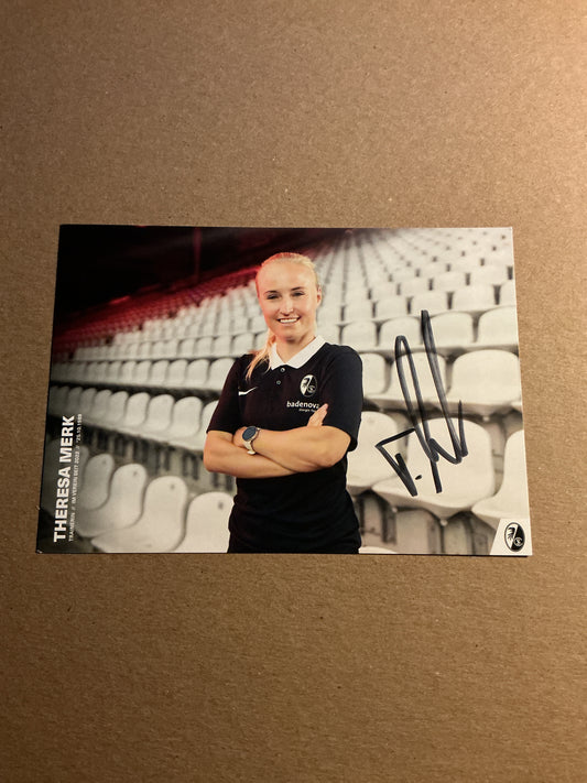 Theresa Merk, Germany 🇩🇪 SC Freiburg 2022/23 hand signed