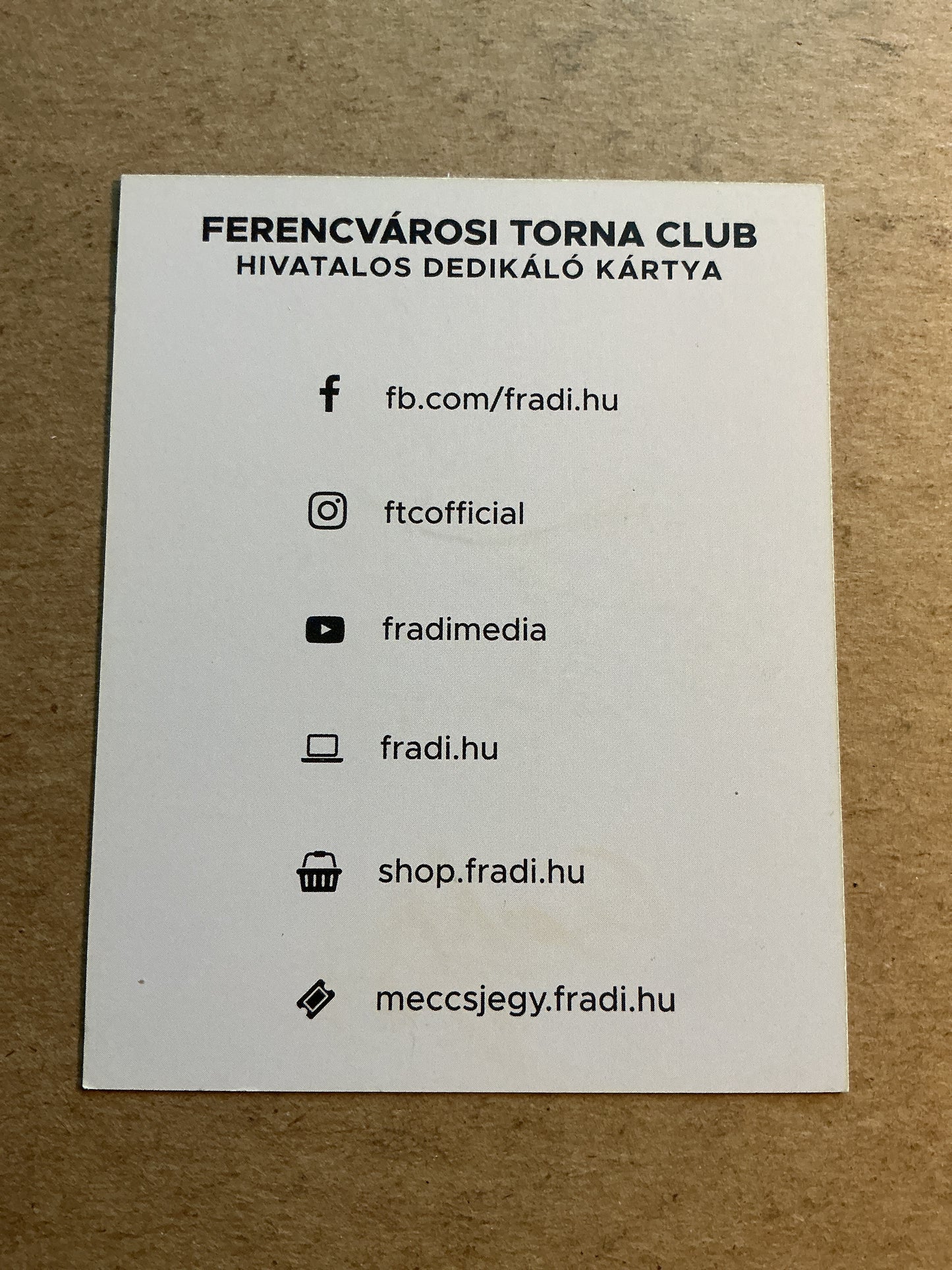Dominik Csontos, Hungary 🇭🇺 Ferencvaros TC 2021/22 hand signed