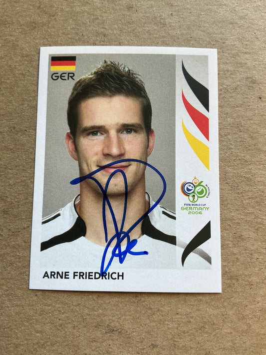 Arne Friedrich, Germany 🇩🇪 FIFA World Cup 2006 Panini hand signed