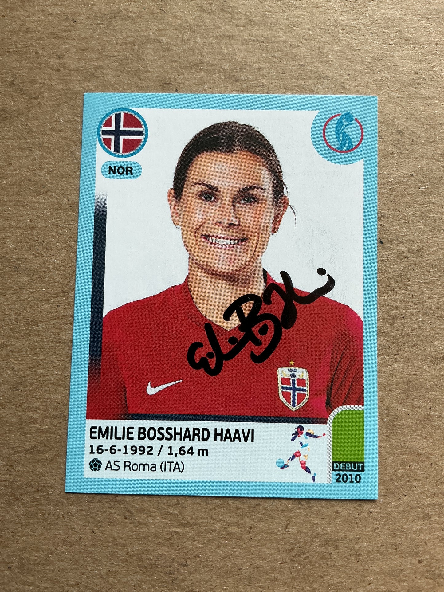 Emilie Bosshard Haavi, Norway 🇳🇴 UEFA Women’s Euro Cup 2022 Panini hand signed