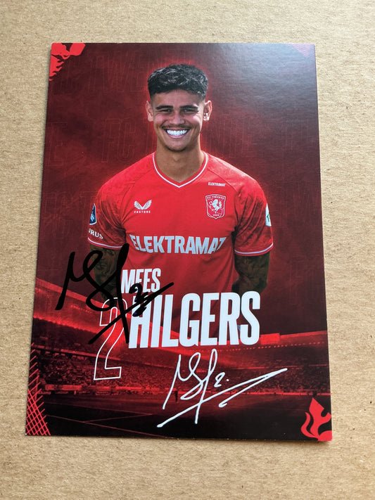 Mees Hilgers, Indonesia 🇮🇩 FC Twente Enschede 2023/24 hand signed
