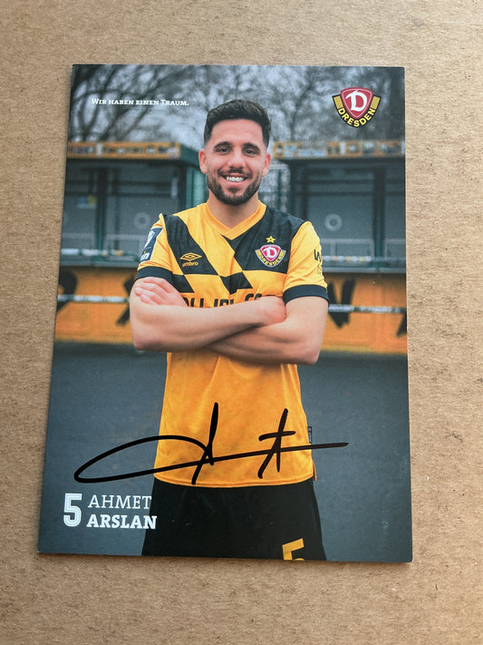 Ahmet Arslan, Germany 🇩🇪 Dynamo Dresden 2023/24 hand signed