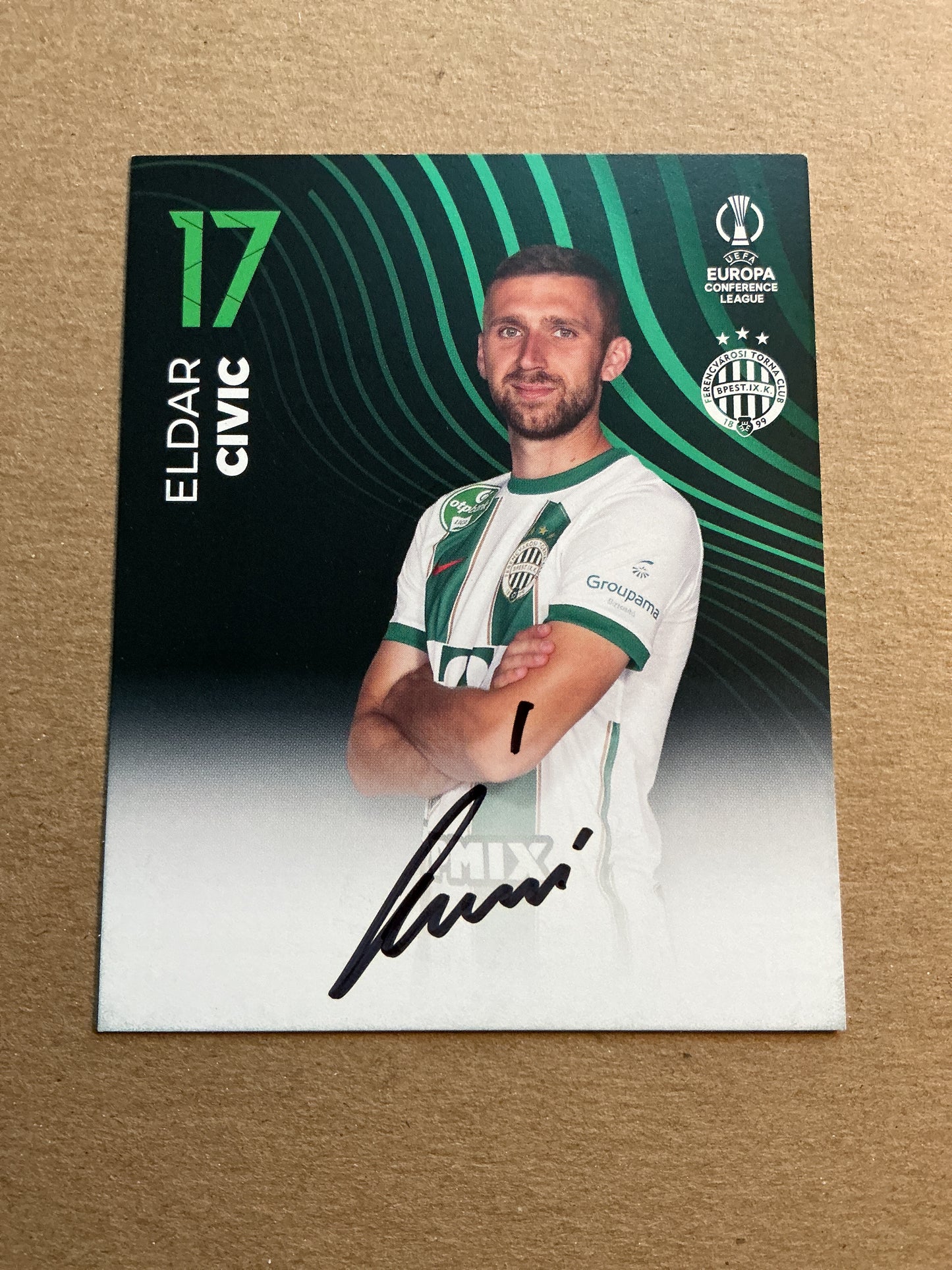 Eldar Ćivić, Bosnia 🇧🇦 Ferencváros TC 2023/24 hand signed