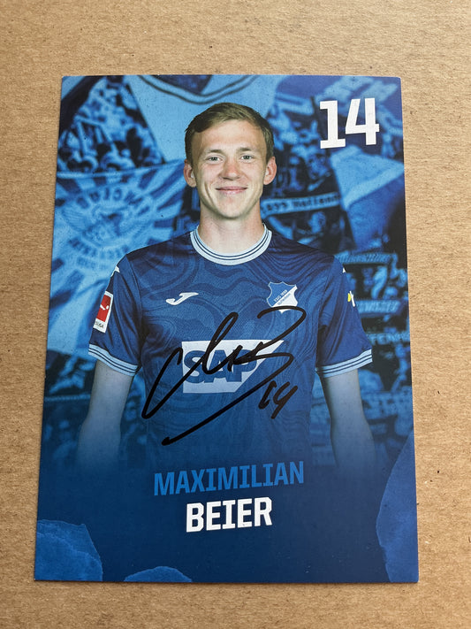 Maximilian Beier, Germany 🇩🇪 TSG 1899 Hoffenheim 2023/24 hand signed