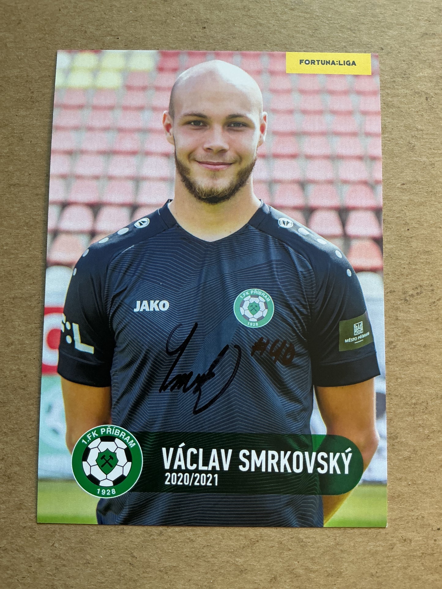 Václav Smrkovský, Czech Republic 🇨🇿 1.FK Příbram 2020/21 hand signed