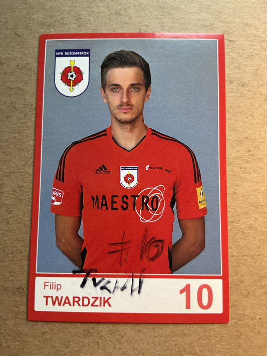 Filip Twardzik, Slovakia 🇸🇰 MFK Ružomberok 2021/22 hand signed