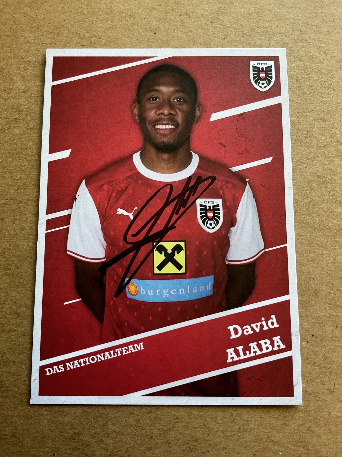 David Alaba, Austria 🇦🇹 2021 hand signed