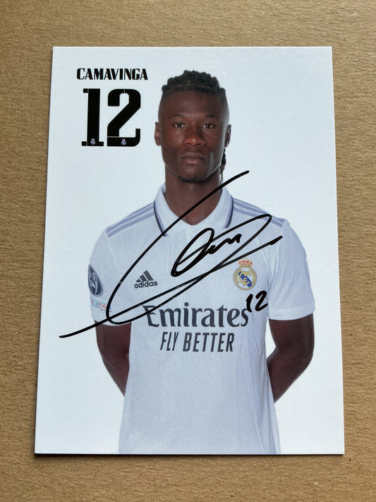 Eduardo Camavinga, France 🇫🇷 Real Madrid 2022/23 hand signed