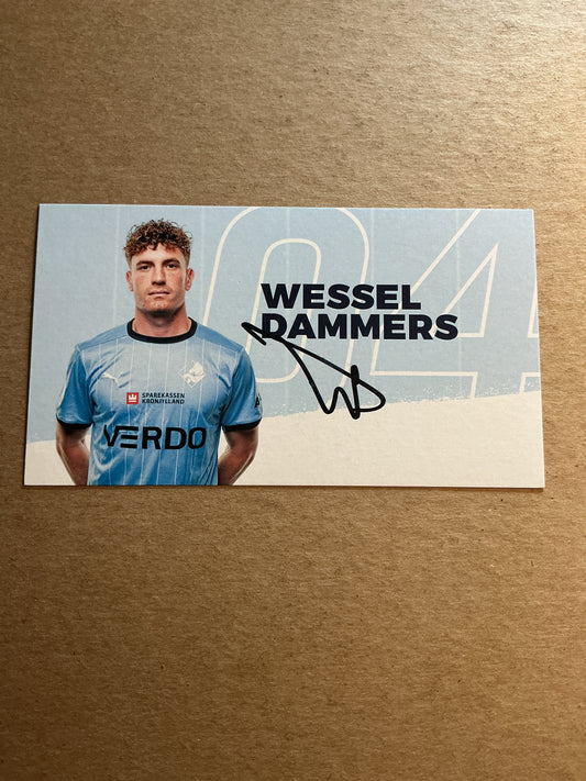 Wessel Dammers, Netherlands 🇳🇱 Randers FC 2023/24 hand signed