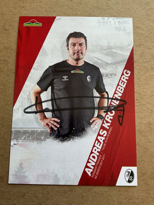 Andreas Kronenberg, Germany 🇩🇪 SC Freiburg 2020/21 hand signed