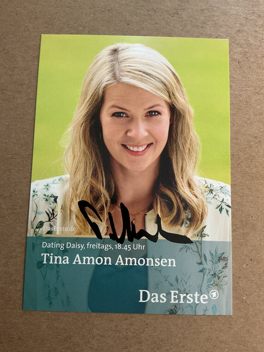 Tina Amon Amonsen, Germany 🇩🇪 Actress hand signed