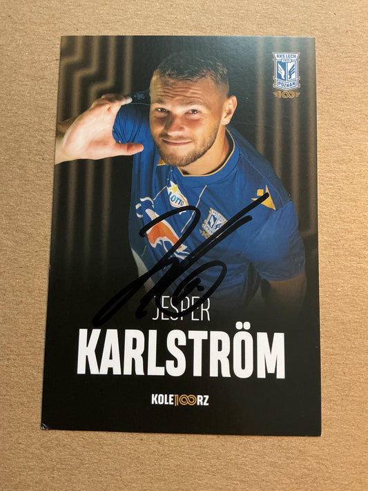 Jesper Karlström, Sweden 🇸🇪 Lech Poznán 2021/22 hand signed