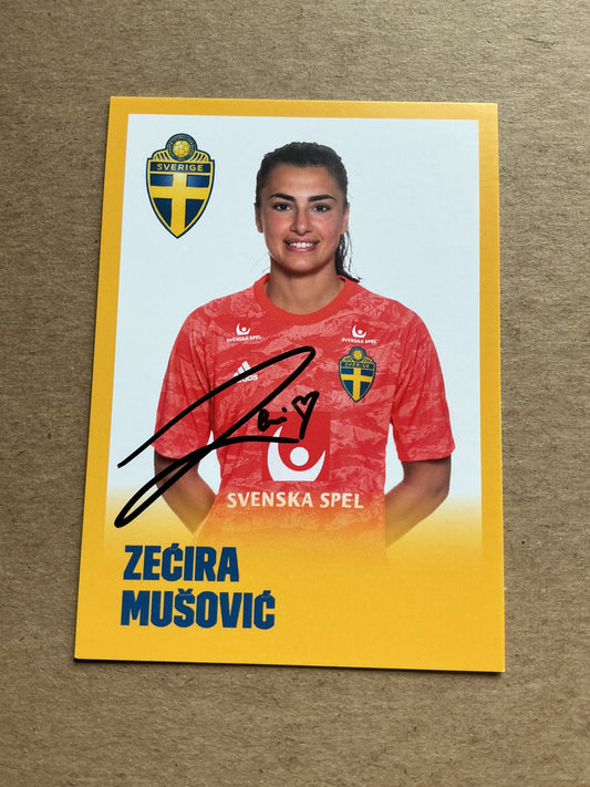 Zecira Musovic, Sweden 🇸🇪 UEFA Women’s Euro 2022 hand signed