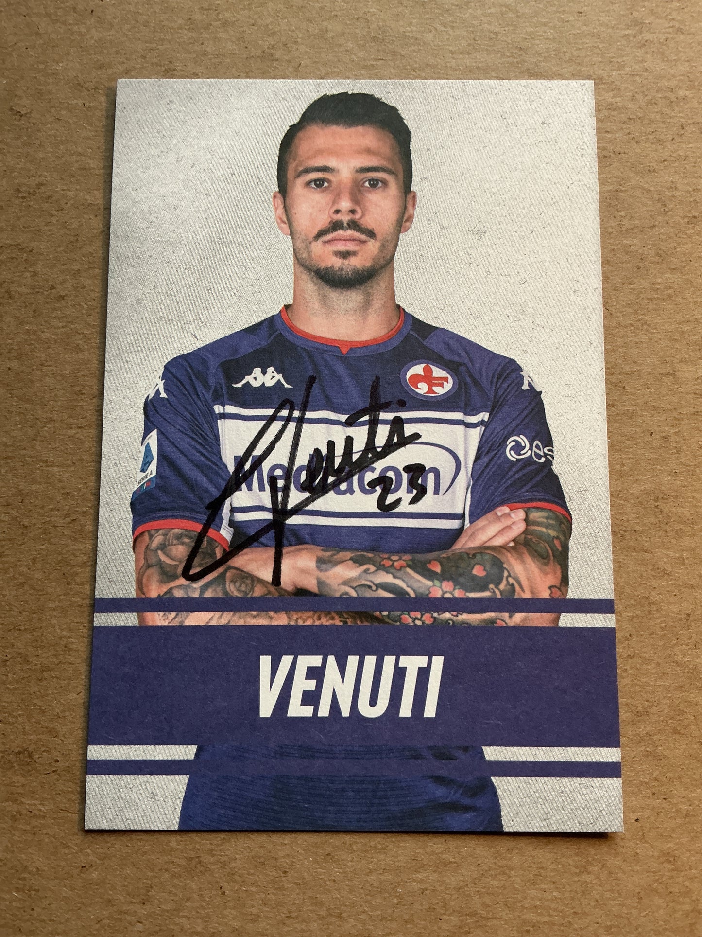 Lorenzo Venuti, Italy 🇮🇹 ACF Fiorentina 2021/22 hand signed