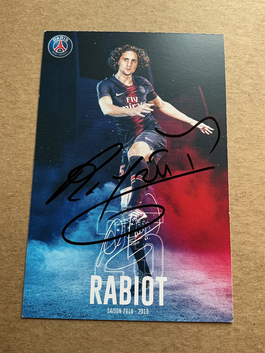 Adrien Rabiot, France 🇫🇷 Paris Saint-Germain 2018/19 hand signed