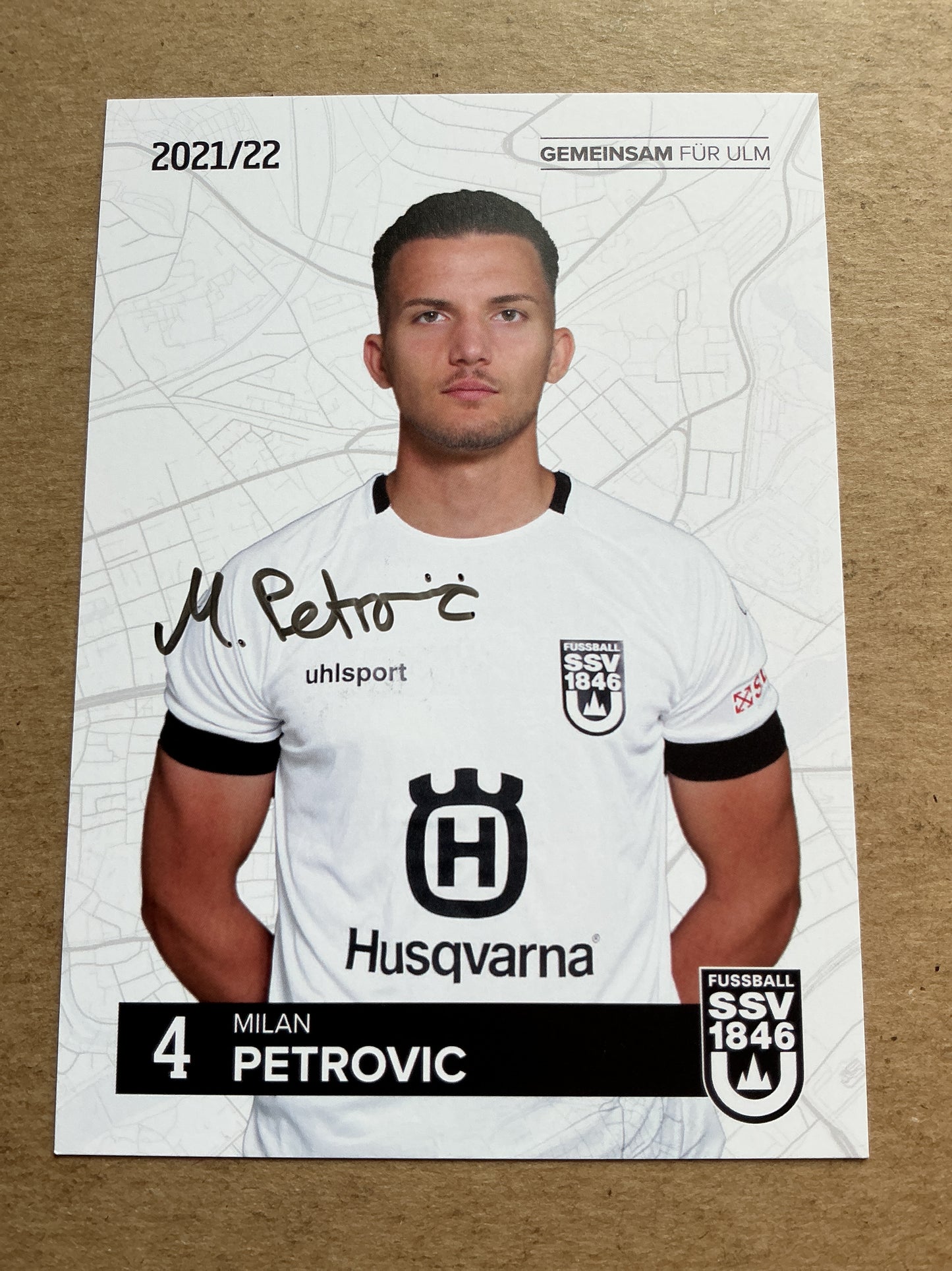 Milan Petrovic, Germany 🇩🇪 SSV Ulm 1846 2021/22 hand signed