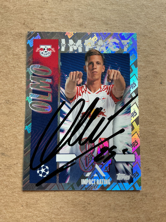 Dani Olmo, Spain 🇪🇸 RB Leipzig 2023/24 Topps hand signed