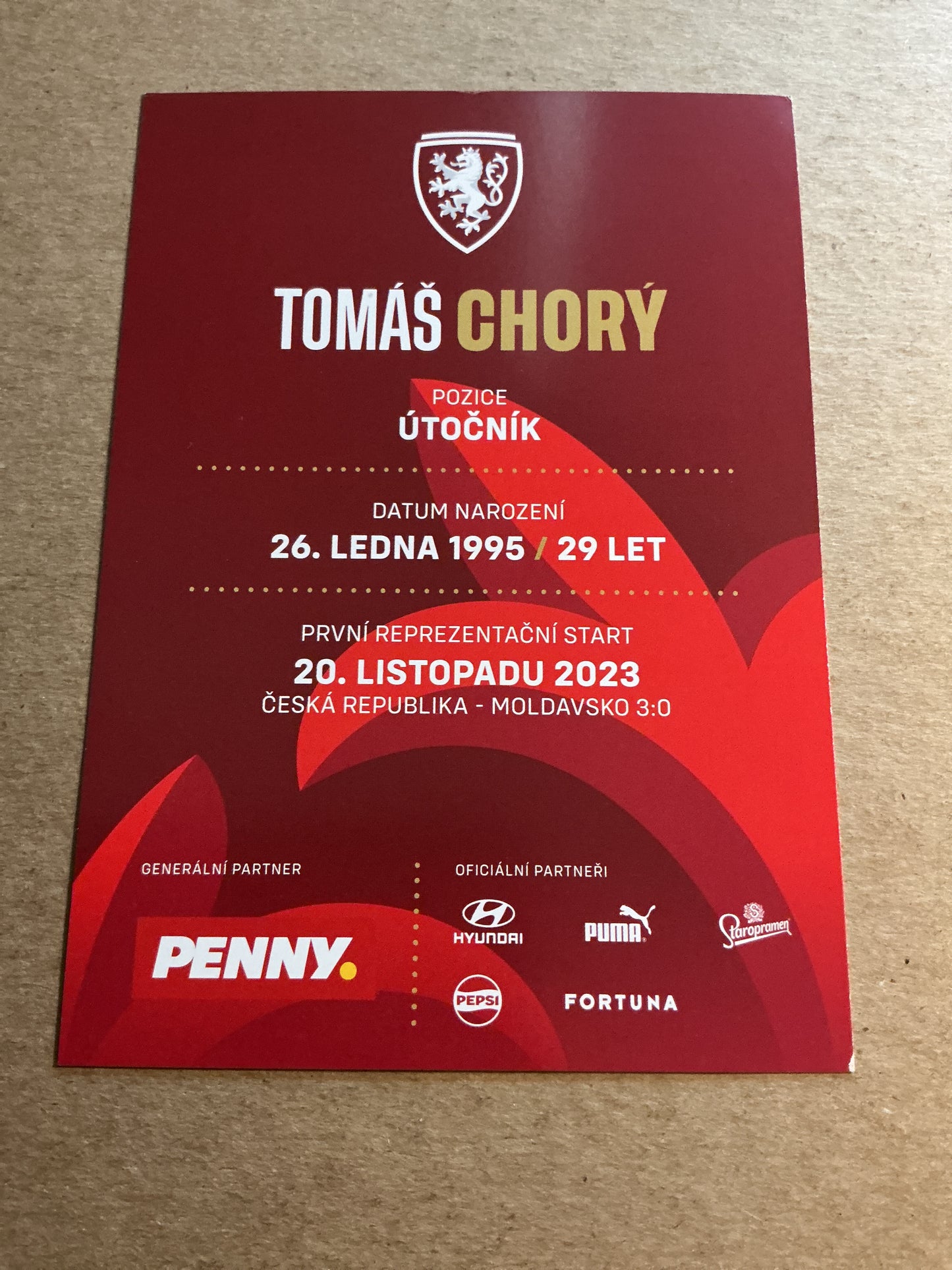 Tomas Chory, Czech Republic 🇨🇿 2023 hand signed