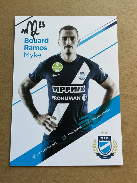 Myke Bouard Ramos, Brazil 🇧🇷 MTK Budapest 2020/21 hand signed