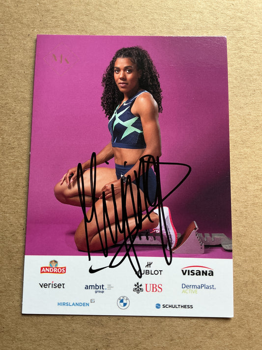 Mujinga Kambundji, Switzerland 🇨🇭 Athletics Summer Olympics 2024 hand signed