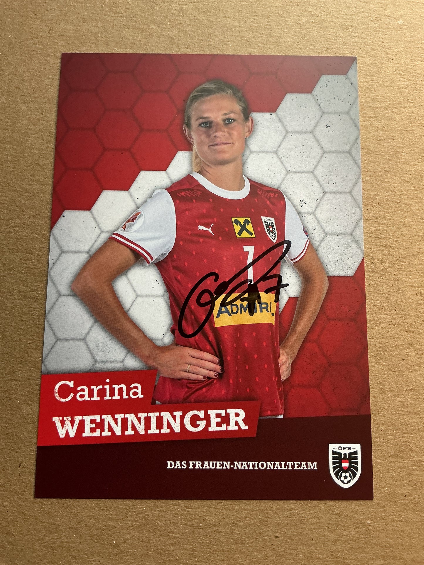 Carina Wenninger, Austria 🇦🇹 UEFA Women’s Euro 2022 hand signed