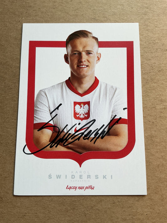 Karol Świderski, Poland 🇵🇱 UEFA Euro 2024  hand signed
