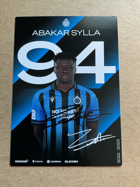 Abakar Sylla, Ivory Coast 🇨🇮 Club Brugge 2022/23 hand signed