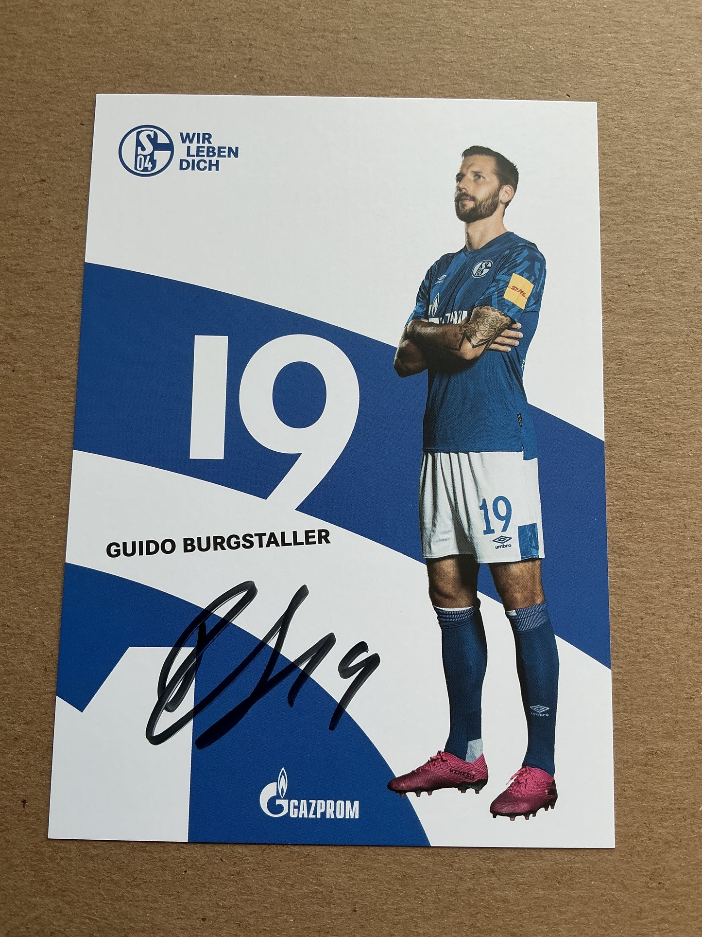 Guido Burgstaller, Austria 🇦🇹 FC Schalke 04 2019/20 hand signed