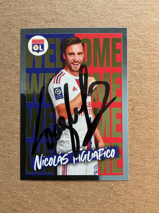 Nicolás Tagliafico, Argentina 🇦🇷 Olympique Lyon 2023 Panini hand signed